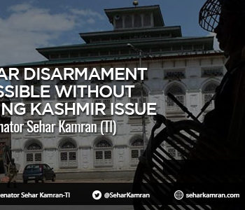 Nuclear disarmament impossible without resolving Kashmir issue