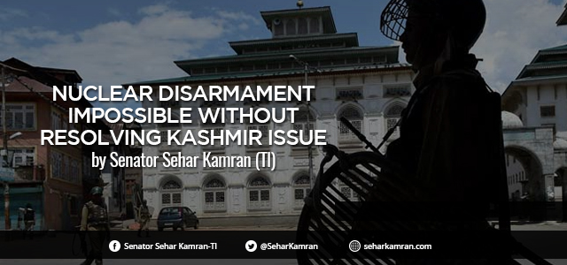 Nuclear disarmament impossible without resolving Kashmir issue