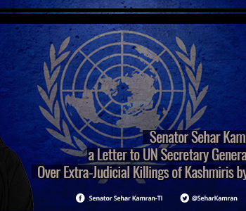 a Letter to UN Secretary General Ban-Ki Moon Over Extra-Judicial Killings of Kashmiris by Indian Forces