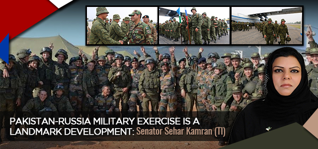 Pakistan-Russia Military Exercise is a Landmark Development: Senator Sehar Kamran (TI)