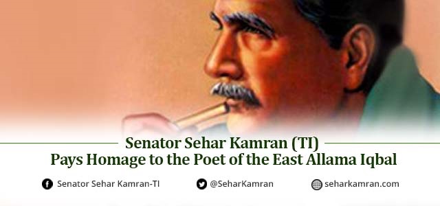 Senator Sehar Kamran (TI) Pays Homage to the Poet of the East Allama Iqbal 