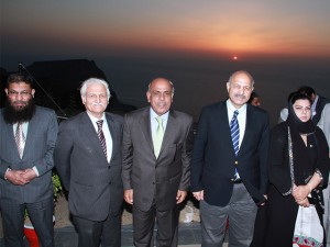 Senator Sehar Kamran (TI), Senator Mushahid Hussain Sayed, Malik Muhammad Rafique Rajwana and Senator Farhatullah Babar  